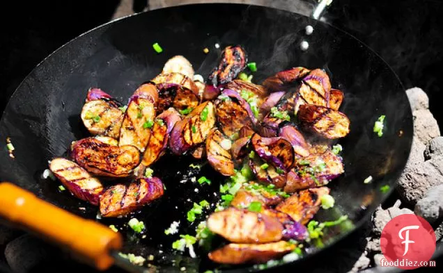 Grilling: Chinese Eggplant With Garlic And Ginger Sauce