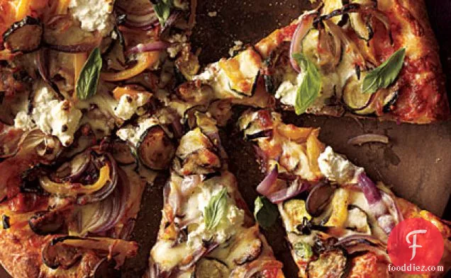 Roasted Vegetable and Ricotta Pizza