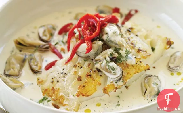 Seared Cod with Spicy Mussel Aioli