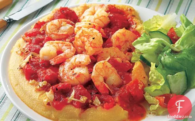 Polenta with Shrimp and Tomatoes