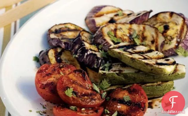 Grilled Eggplant, Tomatoes, and Zucchini