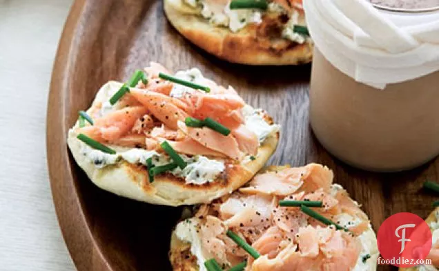 Smoked-Trout-and-Caper-Cream-Cheese Toasts