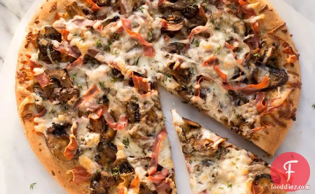Mushroom-Prosciutto Pizza