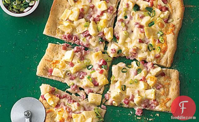 Ham, Pineapple and Jack Cheese Pizza