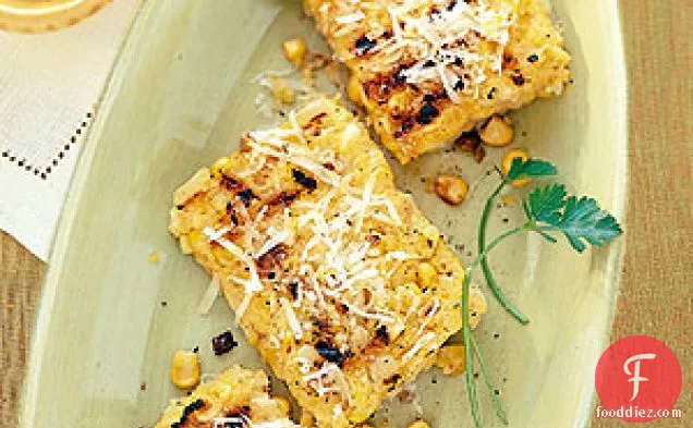Grilled Polenta with Corn and Parmesan