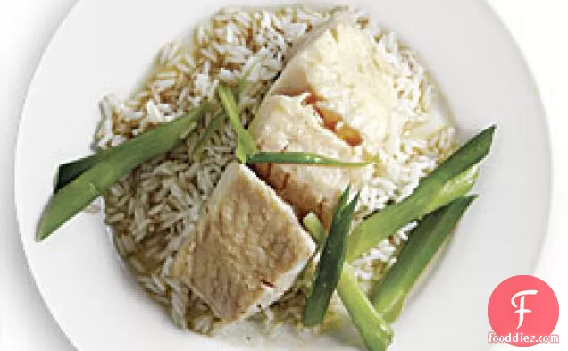 Steamed Black Cod With Scallions And Rice Wine
