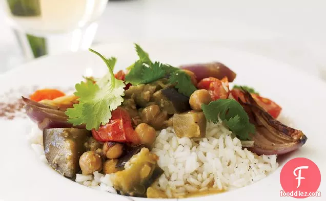 Eggplant, Chickpea and Tomato Curry