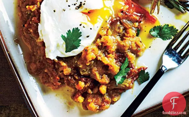 Spiced Lentils and Poached Eggs
