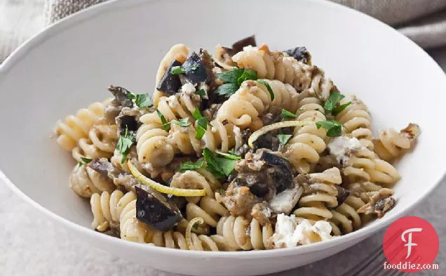 Fusilli with Roasted Eggplant and Goat Cheese