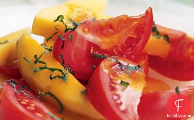 Tomato-and-Mango Salad with Curry-Orange Vinaigrette