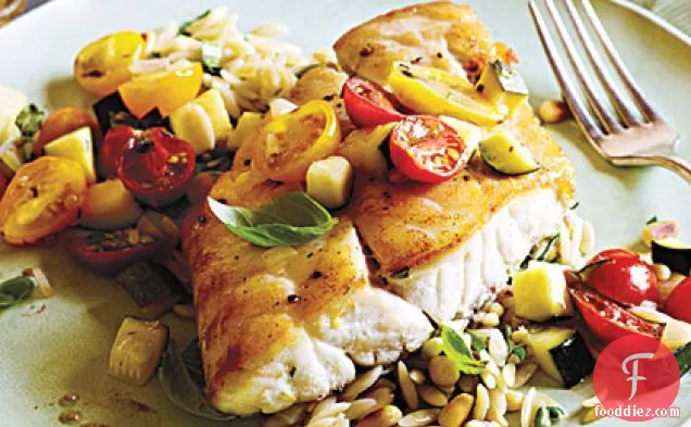 Snapper with Zucchini and Tomato