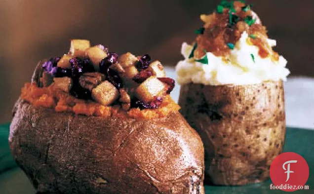 Twice-Baked Potato Cups with Caramelized Shallots