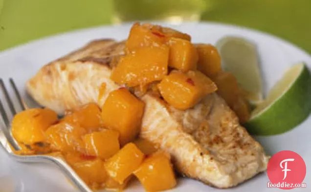 Seared Mahimahi with Hot-and-Sour Mango Relish