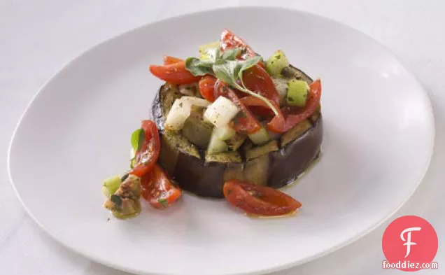 Grilled Eggplant With Caponata Salsa