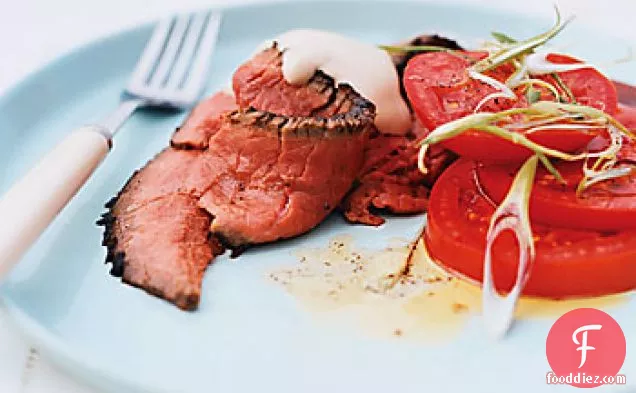 London Broil with Soy Citrus Mayonnaise