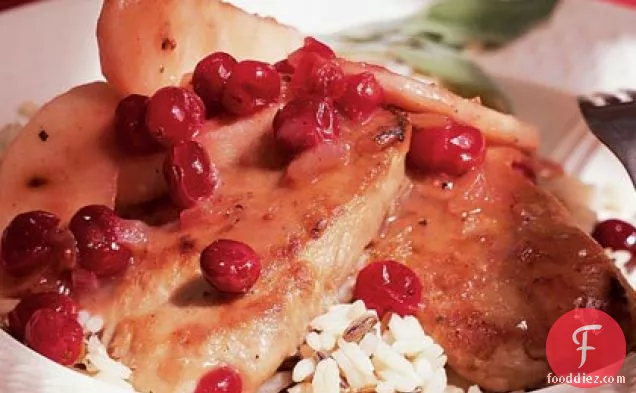 Pork Medallions with Cranberries and Apples