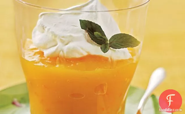 Citrus Pudding with Whipped Cream
