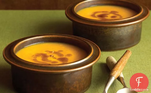 Spiced Pumpkin Soup with Ginger Browned Butter