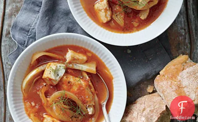 मसालेदार तिलपिया और सौंफ स्टू