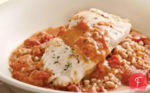 Cod With Tomato Cream Sauce For Two