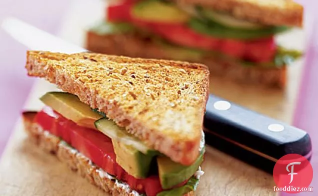 ALT (Avocado, Lettuce, and Tomato) Sandwiches