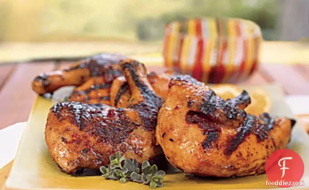Chicken with Tangerine, Honey, and Chipotle Glaze