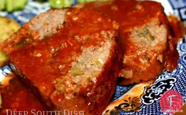 Creole Meatloaf with Tomato Gravy