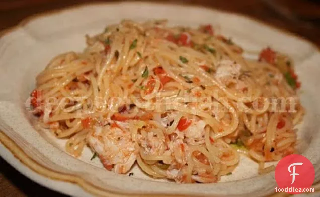 Angel Hair Pasta With Crab