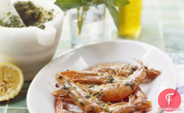 Grilled Prawns With Pistou