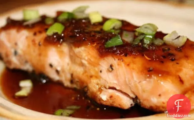 Pan Seared Salmon with Honey Wasabi Sauce