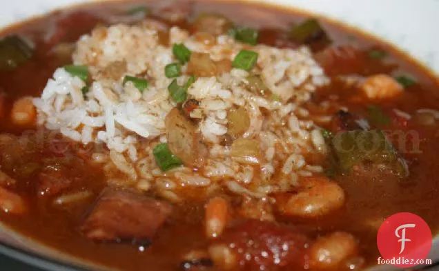 Shrimp and Andouille Gumbo with Okra