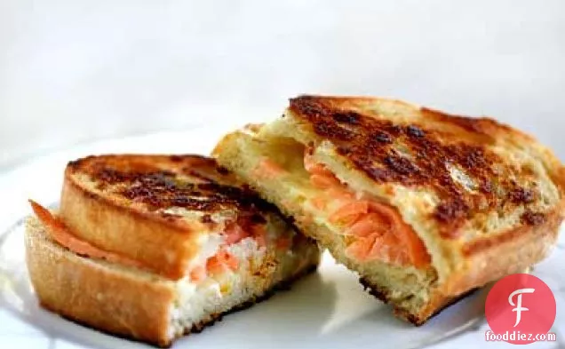Smoked Salmon and Gruyere Grilled Cheese Sandwich
