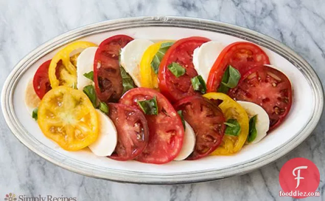 Caprese Salad with Tomatoes, Basil, and Mozzarella
