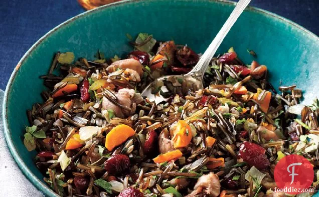 Wild Rice Dressing with Roasted Chestnuts and Cranberries