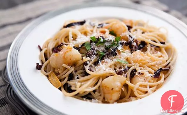 Ancho Chile, Shrimp, and Pasta