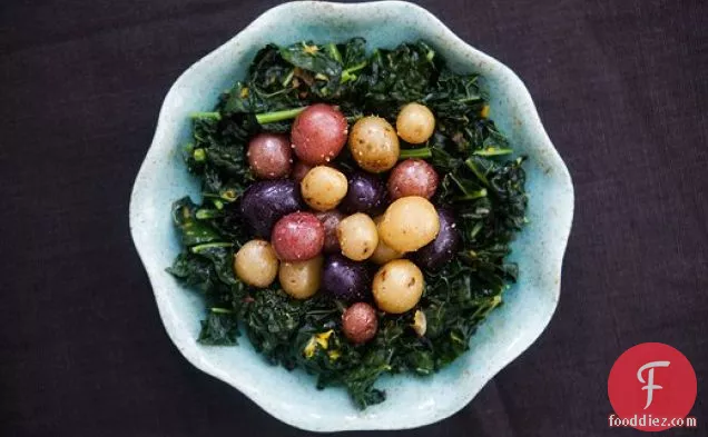 Dinosaur Kale with Baby Potatoes