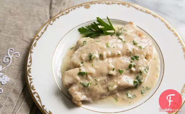 Baked Ling Cod with Lemon-Garlic Butter Sauce