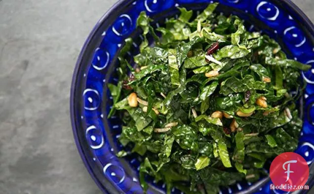 Kale Salad with Balsamic, Pine Nuts, and Parmesan