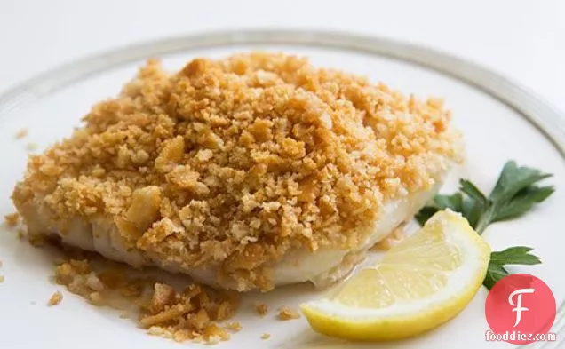 Baked Cod with Ritz Cracker Topping