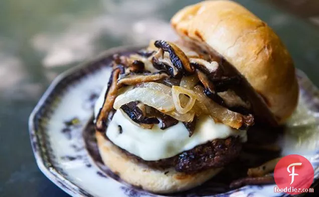 Grilled Beef and Mushroom Burger