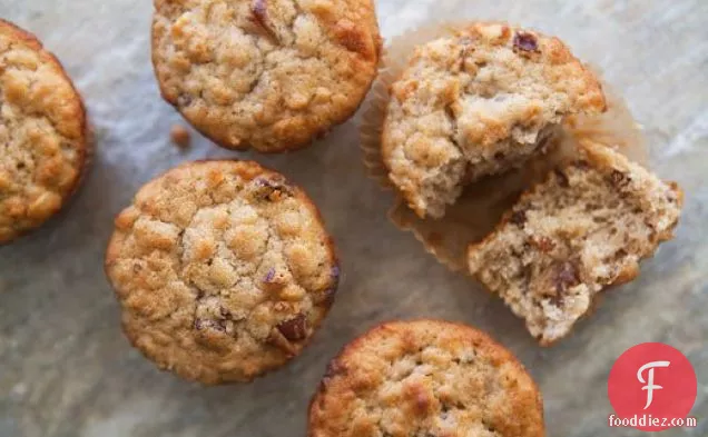 Oatmeal Muffins with Raisins, Dates, and Walnuts