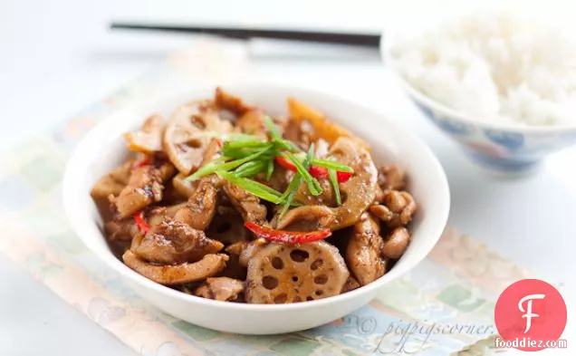 Lotus Root and Chicken Stir-Fry