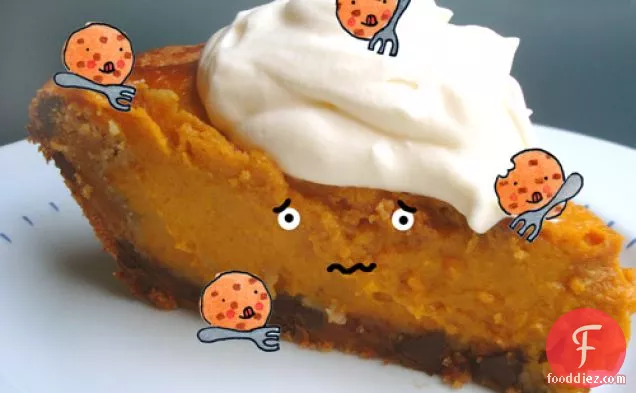 Cakespy: Pumpkin Pie In A Chocolate Chip Cookie Crust