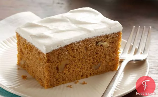 Pumpkin Spice Cake with Brown Sugar Frosting