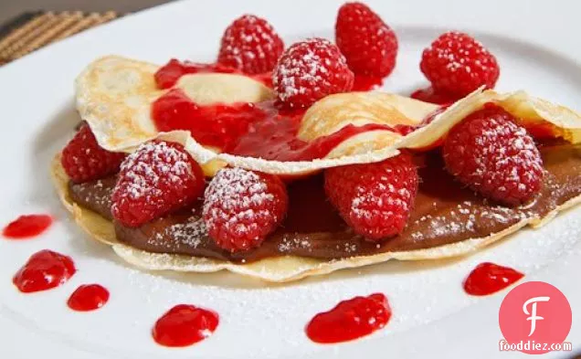Raspberry and Nutella Crepes