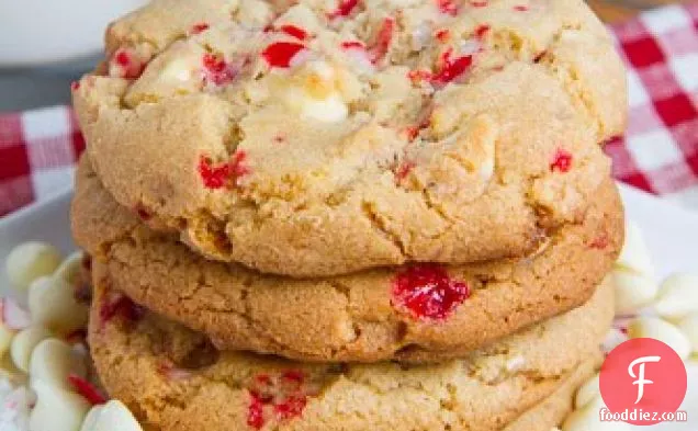 Peppermint White Chocolate Chip Cookies