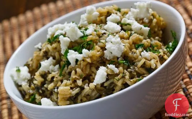 Spanakorizo (Greek Spinach Rice)