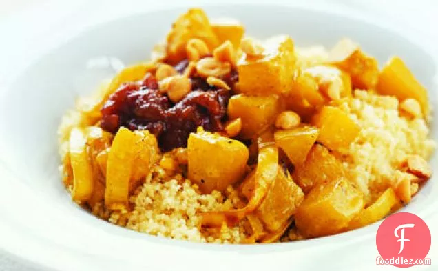 Butternut Squash with Couscous and Chutney