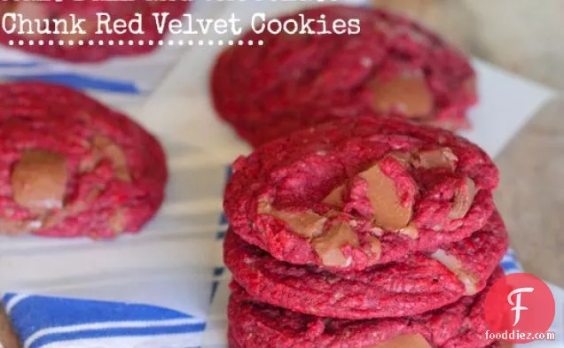 Malt Ball and Chocolate Chunk Red Velvet Cookies