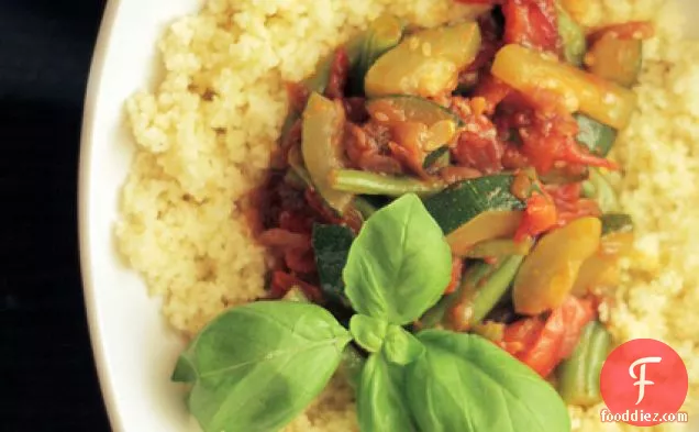 Couscous, Red Peppers And Courgettes